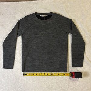 grey melange wool golden goose round neck sweater shirt